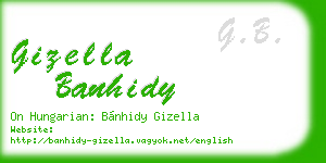 gizella banhidy business card