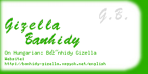 gizella banhidy business card